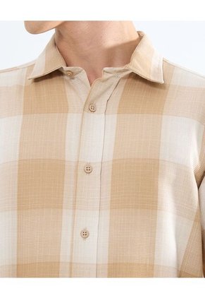 Camisa Para Hombre Manga Larga  Color Naranja Marca Seven Seven #45012056