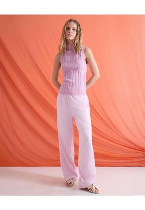 Camiseta Para Mujer Manga Sisa Cuello Alto Color Rosa Marca Seven Seven #28096665