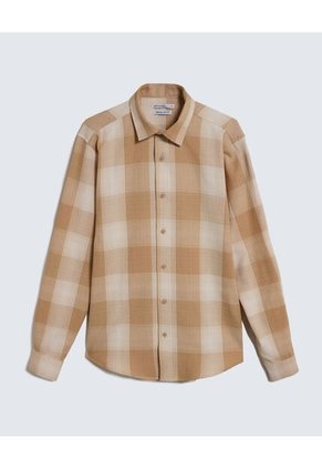 Camisa Para Hombre Manga Larga  Color Naranja Marca Seven Seven #45012056