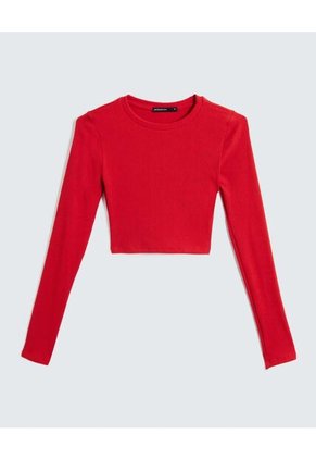 Camiseta Para Mujer Manga Larga Cuello Redondo Color Rojo Marca Seven Seven #28096175