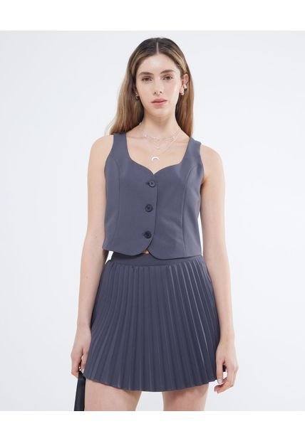 Falda Para Mujer Corto Color Gris  Marca Seven Seven #28140890