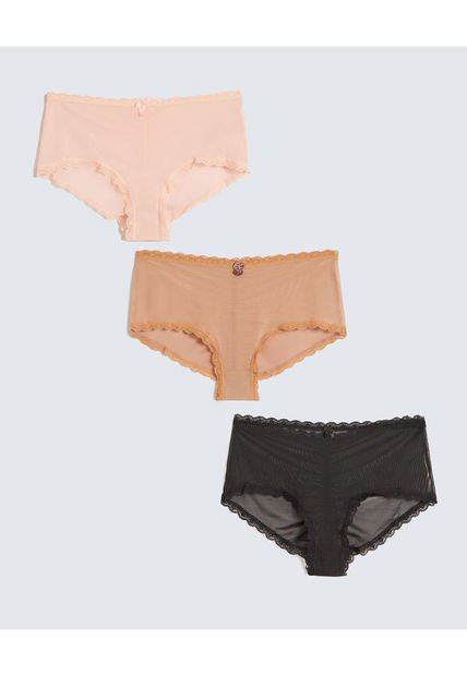 Panty Para Mujer Cachetero Color Negro Marca Seven Seven #28800107