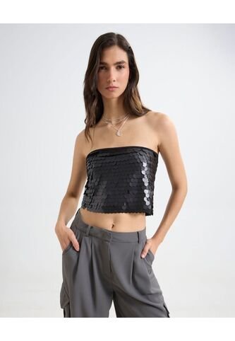 Blusa Para Mujer Manga Sisa Color Negro Marca Seven Seven #28124028 Seven Seven