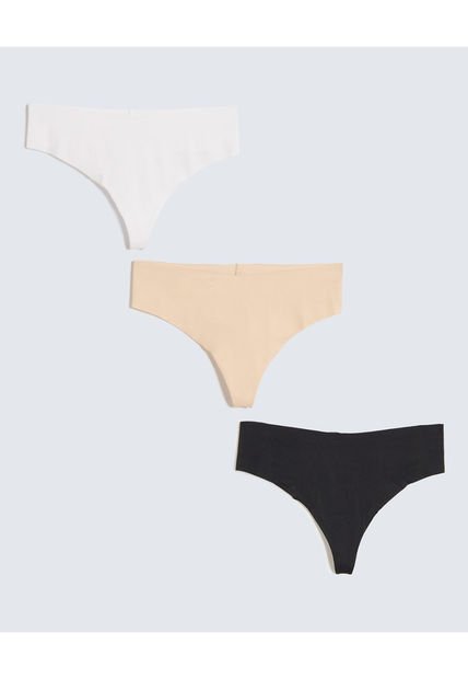 Panty Para Mujer Tanga Color Beige Marca Seven Seven #28800109
