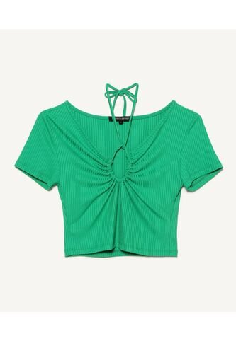 Camiseta Para Mujer Manga Corta Color Verde  Marca Seven Seven #28095380 Seven Seven