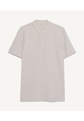 Polo Para Hombre Cuello Mao  Color Beige Marca Seven Seven #45110785 Seven Seven