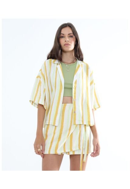 Blusa Para Mujer Manga Corta Color Verde Claro Marca Seven Seven #28124002