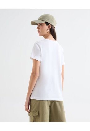 Camiseta Para Mujer Manga Corta Cuello Redondo Color Crudo Marca Seven Seven #28096199