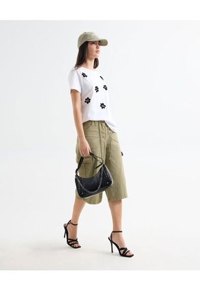 Camiseta Para Mujer Manga Corta Cuello Redondo Color Crudo Marca Seven Seven #28096199