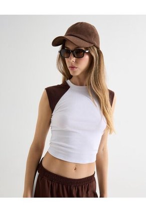 Camiseta Para Mujer Manga Corta Cuello Redondo Color Crudo Marca Seven Seven #28096450