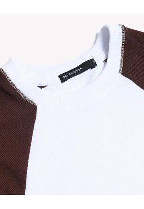 Camiseta Para Mujer Manga Corta Cuello Redondo Color Crudo Marca Seven Seven #28096450