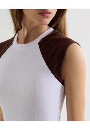 Camiseta Para Mujer Manga Corta Cuello Redondo Color Crudo Marca Seven Seven #28096450