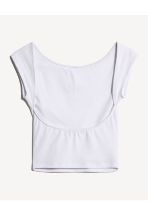 Camiseta Para Mujer Manga Corta Cuello Redondo Color Marfil Marca Seven Seven #28096453