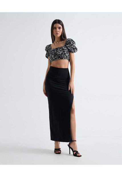 Falda Para Mujer Largo Color Negro Marca Seven Seven #28140934