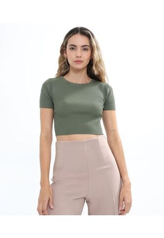 Camiseta Para Mujer Manga Corta Color Verde  Marca Seven Seven #28095882 Seven Seven