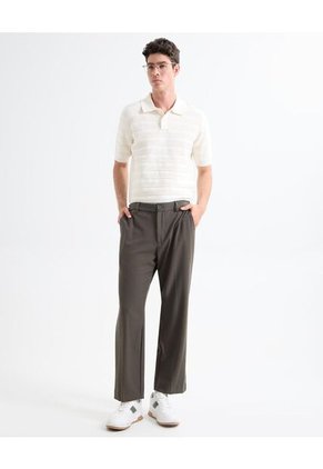 Polo Para Hombre Cuello Tejido  Color Arena Marca Seven Seven #45110871