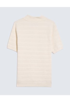 Polo Para Hombre Cuello Tejido  Color Arena Marca Seven Seven #45110871