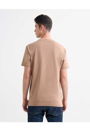 Camiseta Para Hombre Manga Corta Cuello Redondo Color Taupe Marca Seven Seven #45092660