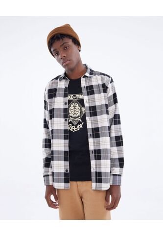 Camisa Para Hombre Manga Larga  Color Negro Marca Seven Seven #45011913 Seven Seven