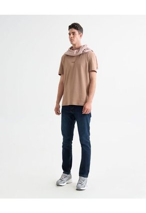 Camiseta Para Hombre Manga Corta Cuello Redondo Color Taupe Marca Seven Seven #45092660