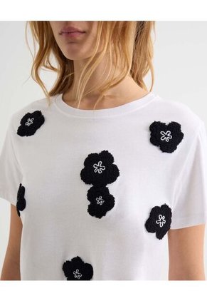 Camiseta Para Mujer Manga Corta Cuello Redondo Color Crudo Marca Seven Seven #28096365