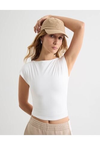 Camiseta Para Mujer Manga Corta Cuello Redondo Color Crudo Marca Seven Seven #28096350 Seven Seven