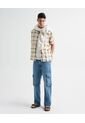 Camisa Resort A Cuadros  Para Hombre Verde Seven Seven de Seven Seven