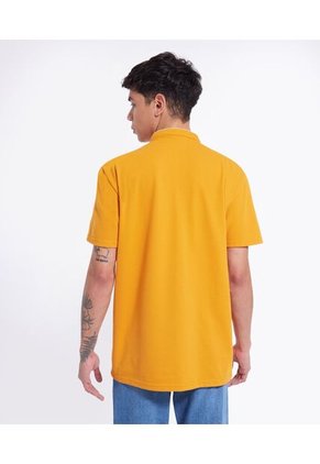 Polo Cuello Mao  Para Hombre Amarillo Seven Seven