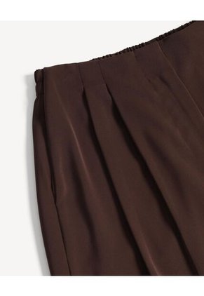 Pantalón Sastre Encauchado  Para Mujer Café Seven Seven