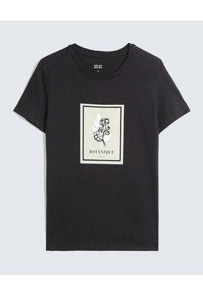 Camiseta Para Mujer Manga Corta Cuello Redondo Color Negro Marca Seven Seven #28096357