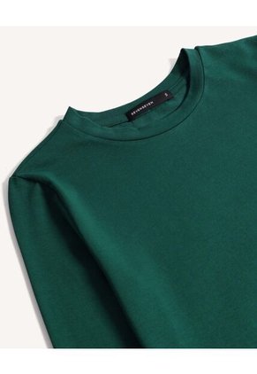 Camiseta Manga Larga Básica  Para Mujer Verde Seven Seven