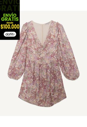 Vestido Para Mujer Manga Larga Color Crema Marca Seven Seven #28171195