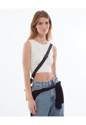 Camiseta Para Mujer Manga Sisa Cuello Redondo Color Crudo Marca Seven Seven #28095505 Seven Seven