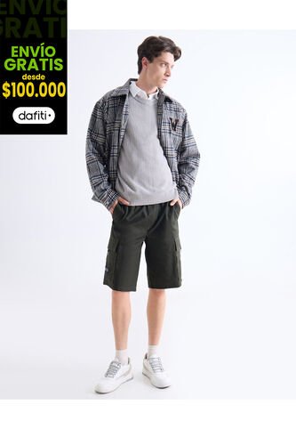 Bermuda  Para Hombre Cargo Color Verde Marca Seven Seven #45100725 Seven Seven