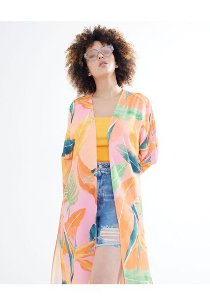 Chaqueta Para Mujer Kimono Color Naranja Marca Seven Seven #28080942