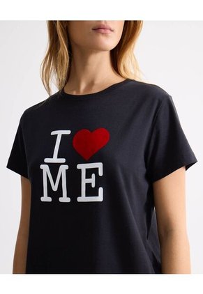 Camiseta Para Mujer Manga Corta Cuello Redondo Color Negro Marca Seven Seven #28096355