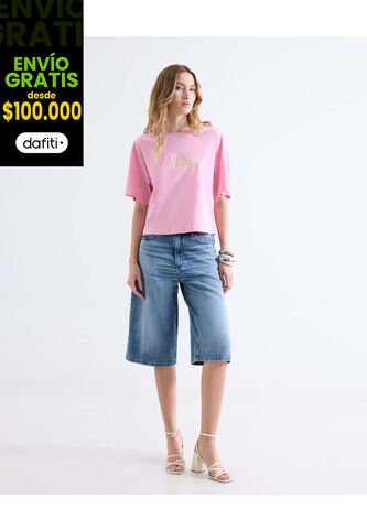 Short  Para Mujer Multiusos Plano Color Azul Marca Seven Seven #28191140 Seven Seven