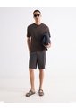 Camiseta Con Relieve Frontal  Para Hombre Café Seven Seven de Seven Seven