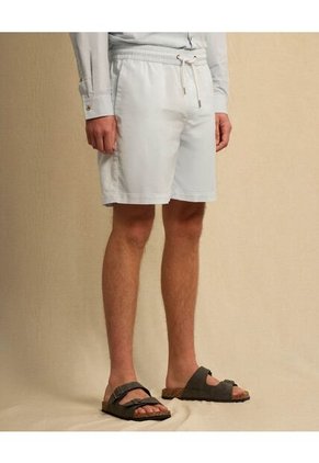 Bermuda Encauchada Rústica  Para Hombre Marfil Seven Seven