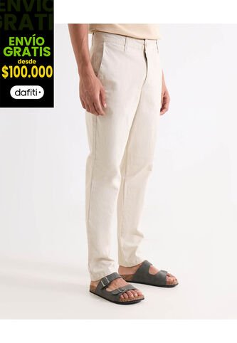 Pantalón  Para Hombre Chino Color Crudo Marca Seven Seven #45071209 Seven Seven