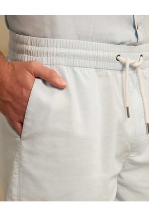 Bermuda Encauchada Rústica  Para Hombre Marfil Seven Seven