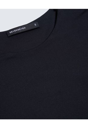 Camiseta Efecto Drapeado  Para Mujer Negro Seven Seven