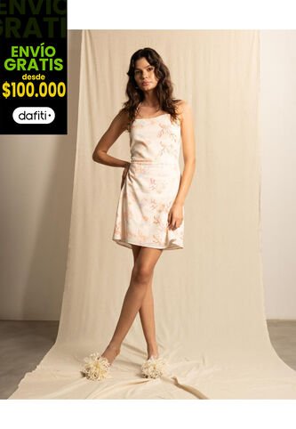 Vestido  Para Mujer M/Sisa Corto Color Rosa Marca Seven Seven #28171523 Seven Seven