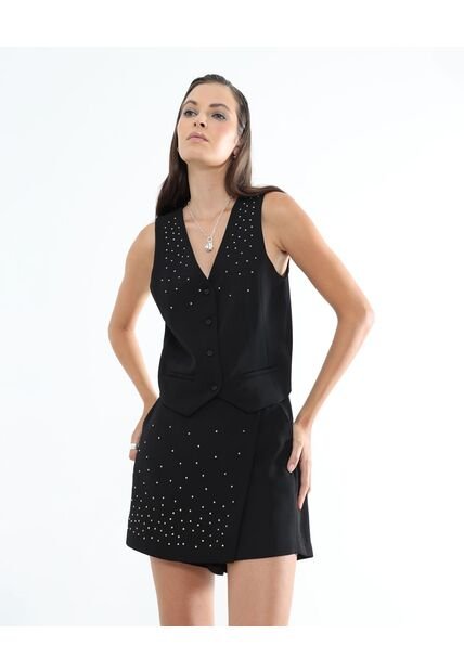 Chaleco Para Mujer  Color Negro Marca Seven Seven #28250114