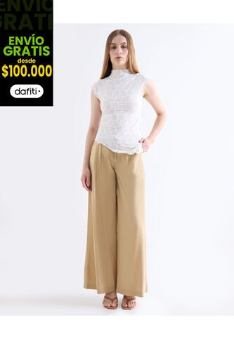 Pantalón  Para Mujer Moda Color Camel Marca Seven Seven #28072006 Seven Seven