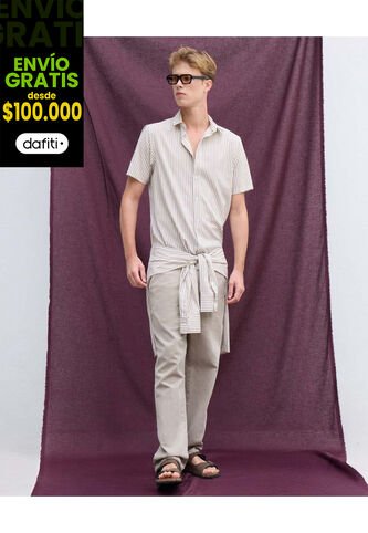 Pantalón  Para Hombre Moda Color Arena Marca Seven Seven #45071135 Seven Seven