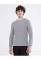 Saco Para Hombre Cuello Redondo Color Gris Claro Marca Seven Seven #45330235 de Seven Seven