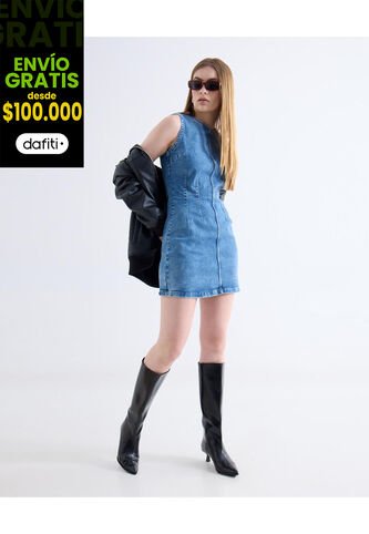 Vestido  Para Mujer M/Sisa Corto Color Azul Marca Seven Seven #28171462 Seven Seven