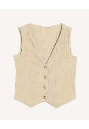 Camiseta Para Mujer Manga Sisa Moda Color Crema Marca Seven Seven #28096442