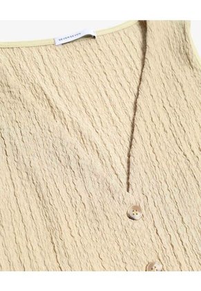 Camiseta Para Mujer Manga Sisa Moda Color Crema Marca Seven Seven #28096442